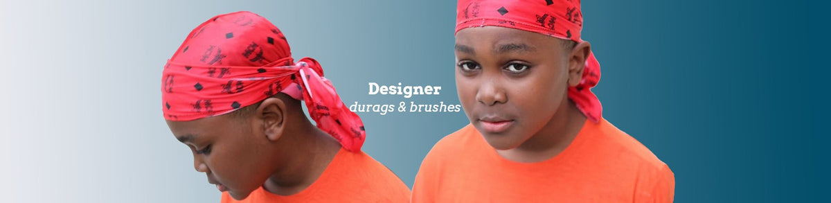 LV Red Kids Durag  Designer Rags Collection
